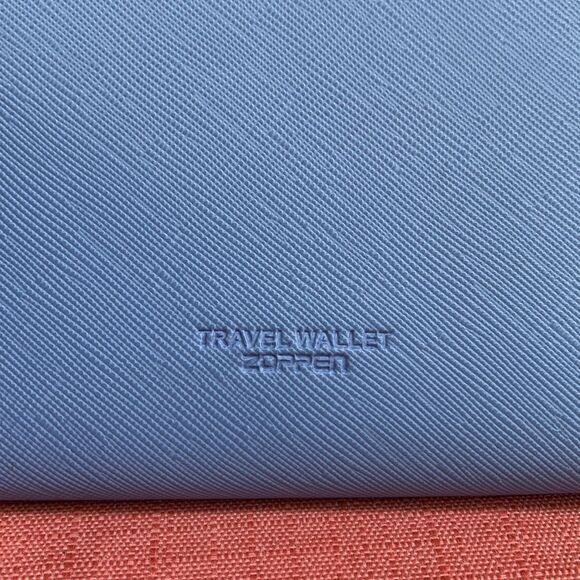 TRAVEL wallet vegan safiano leather snap closure interior zip pocket cardholders - Picture 8 of 12